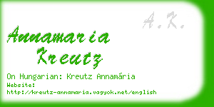 annamaria kreutz business card