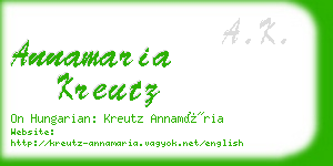 annamaria kreutz business card